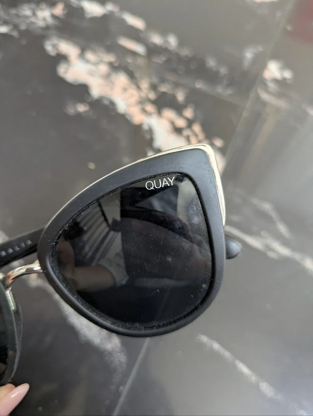 Quay Australia Black Cat Eye Sunglasses